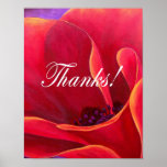 La pintura roja de la flor de la amapola con le ag poster