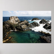 La piscina natural de Aruba Poster