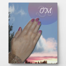 La placa de la yoga del ohmio de OM Aum