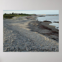 La playa de Lloyd, pequeño Compton, RI Poster
