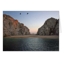 La playa del amante de Cabo San Lucas México Felicitación