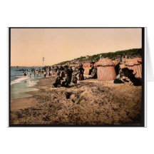 La playa en el baño del tiempo, Trouville, vinta d Tarjetón
