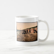 La playa en el baño del tiempo, Trouville, vinta d Tazas