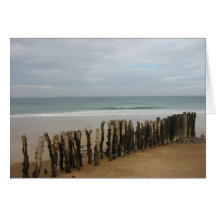 La playa en St Malo, Bretaña, Francia Felicitación