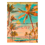 La playa RSVP del vintage de PixDezines para 5x7 i Tarjeta Postal