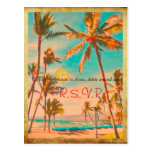 La playa RSVPs del vintage de PixDezines requiere  Tarjetas Postales