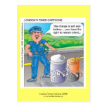 La policía Humor asalto y las postales divertidas 