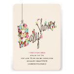 La primavera caprichosa de B florece la fiesta de  Invitación Personalizada
