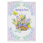 La primavera está aquí - verso dentro felicitaciones