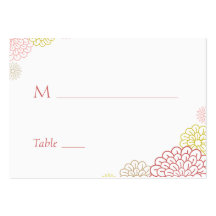 La primavera florece tarjeta del lugar del boda plantillas de tarjetas de visita