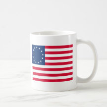 La primera bandera americana tazas de café
