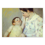 La primera caricia del bebé. c. 1890, Mary Cassatt Tarjetón