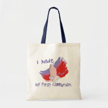 La primera comunión embroma el camisetas y los reg bolsas de mano