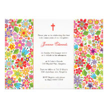La primera comunión floral brillante personalizada comunicado
