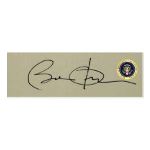 La primera FIRMA de Barack Obama como presidente d Tarjeta De Negocio