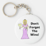 La princesa del vino "no olvida el vino " llaveros
