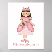La princesa Print del chica lindo posters