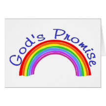 La promesa de dios con el cristiano del arco iris felicitaciones