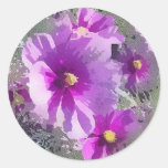 La púrpura florece al pegatina