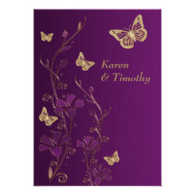 La púrpura, oro floral, el casarse de las mariposa anuncios  