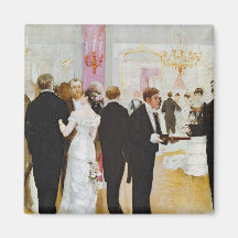 La recepción nupcial, c.1900 imán de frigorífico