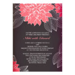 La recepción nupcial florece la tarjeta invitaciones