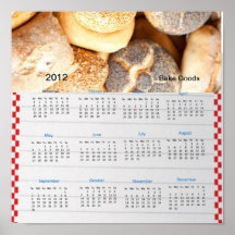 La receta cuece el poster del calendario de las me