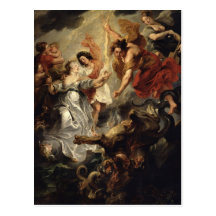 La reconciliación de Marie de Medici y ella Tarjetas Postales