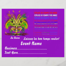 La reina del carnaval 8,5" x 11" ve por favor nota tarjetas informativas