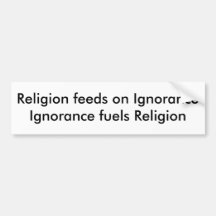La religión alimenta en los combustibles Reli de I Etiqueta De Parachoque
