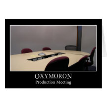 La reunión productiva es un oxymoron tarjeton