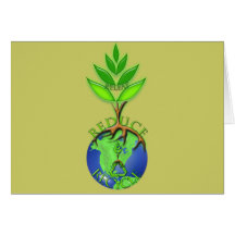 La reutilización reduce recicla el globo de la tie tarjetas