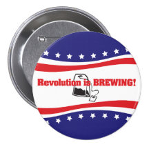 La revolución está elaborando cerveza pins