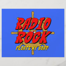 La roca de radio flota mi barco flyer personalizado