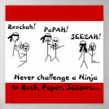 ¡La roca, papel, Scissors NINJA! Impresiones