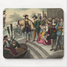 La salida de Cristóbal Colón Alfombrillas De Ratones