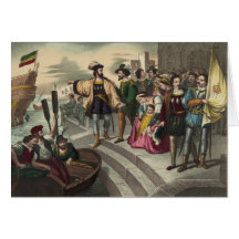 La salida de Cristóbal Colón Tarjetón