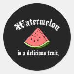 La sandía es una fruta deliciosa pegatinas redondas