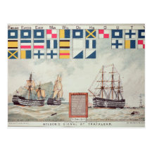 La señal de Nelson en Trafalgar Postal