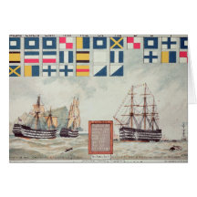 La señal de Nelson en Trafalgar Tarjetón