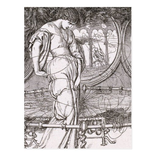 La señora clásica de Shalott enredó en Web Postales