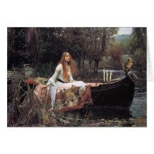 La señora de Shalott de Juan W. Waterhouse Tarjetas