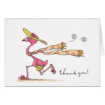 La señora del flamenco "le agradece" notecard tarjetón