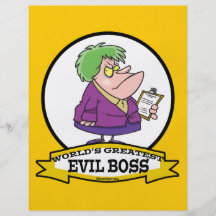 LA SEÑORA MALVADA MÁS GRANDE CARTOON DE BOSS DE LO FLYER PERSONALIZADO