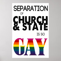 La separación de iglesia y de estado es tan GAY Impresiones