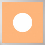 La serie YellowPantone1485cSqCircl del artista del Poster