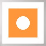 La serie YellowPantone1495cSqCircl del artista del Posters