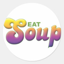 La sopa, come etiqueta redonda