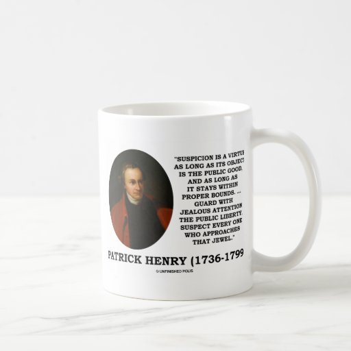 La sospecha de Patrick Henry es una libertad del p Taza De Café