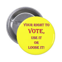La su derecha de votar pins